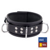 The Red Collier en cuir 3 anneaux D Noir